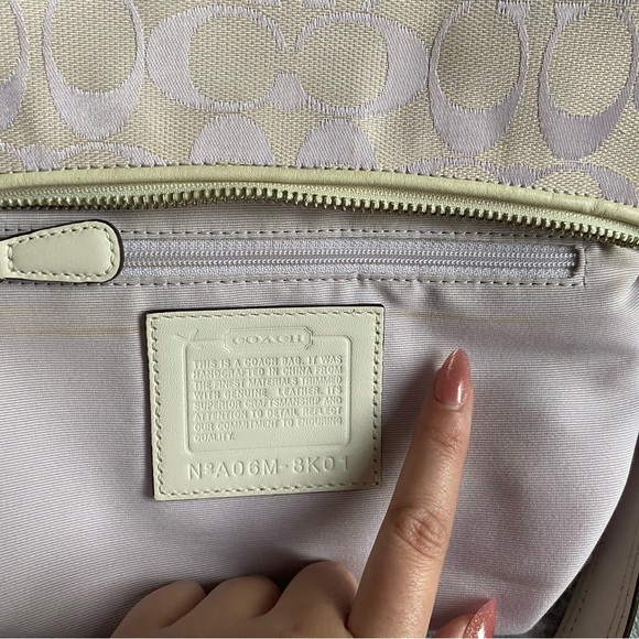 Coach 8K01 Lavender Signature Canvas Demi Shoulder Bag - Picture 7 of 11